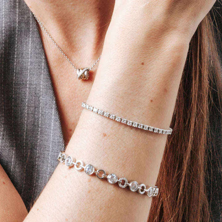 Bracciale TI SENTO MILANO in argento e zirconi bianchi, misura Medium - 2951ZI