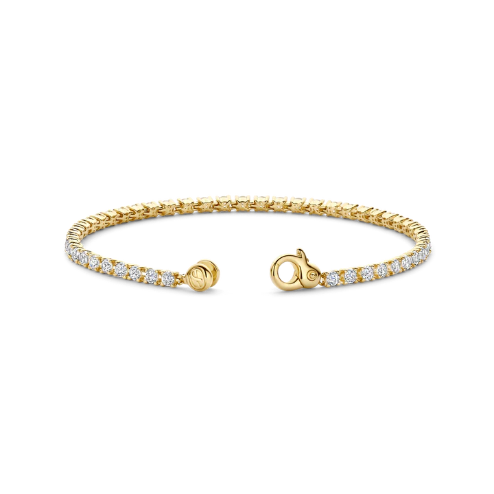 Bracciale tennis TI SENTO MILANO in argento dorato e zirconi bianchi, misura Medium - 2951ZY