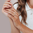 Bracciale tennis TI SENTO MILANO in argento dorato e zirconi bianchi, misura Medium - 2951ZY