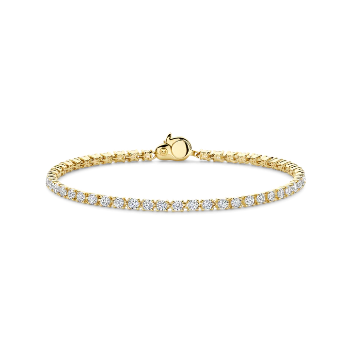 Bracciale tennis TI SENTO MILANO in argento dorato e zirconi bianchi, misura Medium - 2951ZY