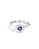 Ring in white gold, sapphire and diamonds, 1.69ct of sapphires - R79CC022/ZB040