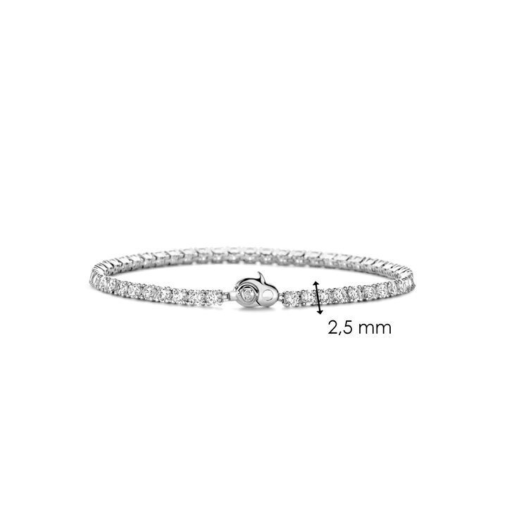 Bracciale tennis TI SENTO MILANO in argento e zirconi bianchi, misura Medium - 2995ZI