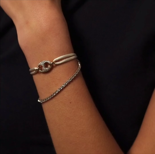 Bracciale tennis TI SENTO MILANO in argento e zirconi bianchi, misura Medium - 2995ZI