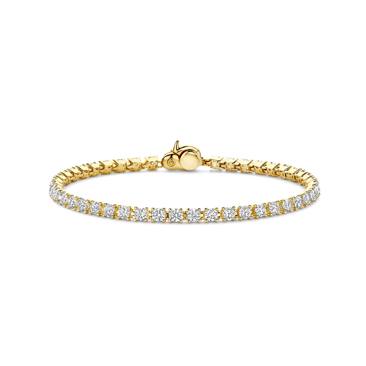 Bracciale tennis TI SENTO MILANO in argento dorato e zirconi bianchi, misura Medium - 2995ZY