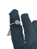 Diana - Anello in oro rosa 18kt e mosaico di diamanti brown, con giro di diamanti bianchi - AN DESIREE'