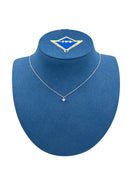 Collana Buonocore punto luce in oro bianco 18kt e diamanti, 0.07 ct - 382C02DW