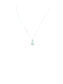 Diana - Collana in oro bianco 18kt, con mosaico di diamanti e perla centrale giapponese - CLPBR086MINI