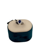 Anello Zaffiro Giorgio Visconti con giro di diamanti, 1.15ct di zaffiri - AB17142BZ