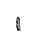 Bracciale Baraka' Collezione "Kabala" in ceramica nera, acciaio, dettagli oro rosa 18kt e  diamante centrale - BR214203