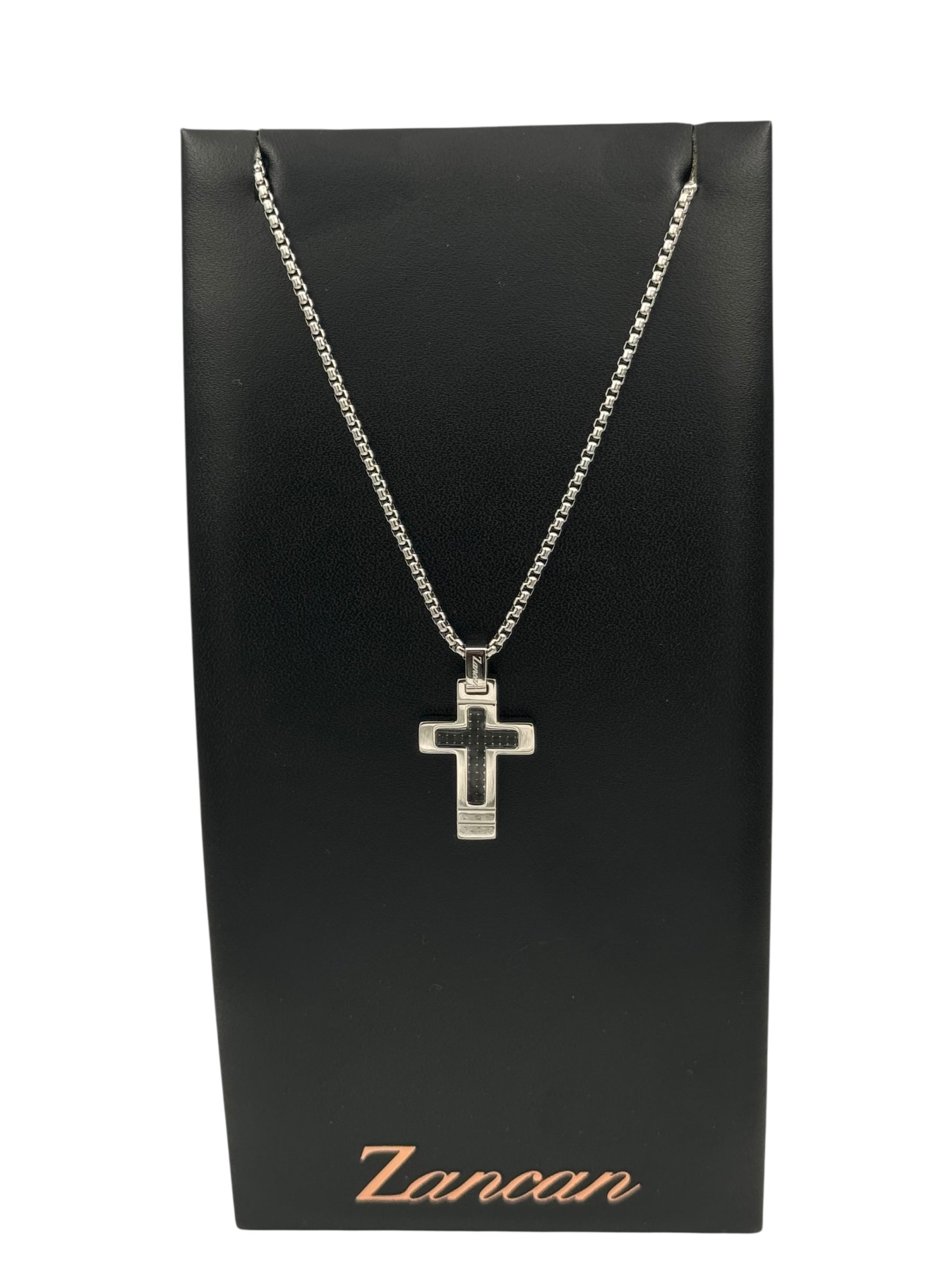 Collana Zancan in acciaio con pendente croce - EHC186