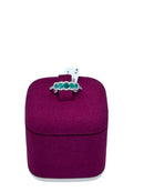 Diana - Veretta in oro bianco 18kt, diamanti e 5 smeraldi - AN D. 191 SM