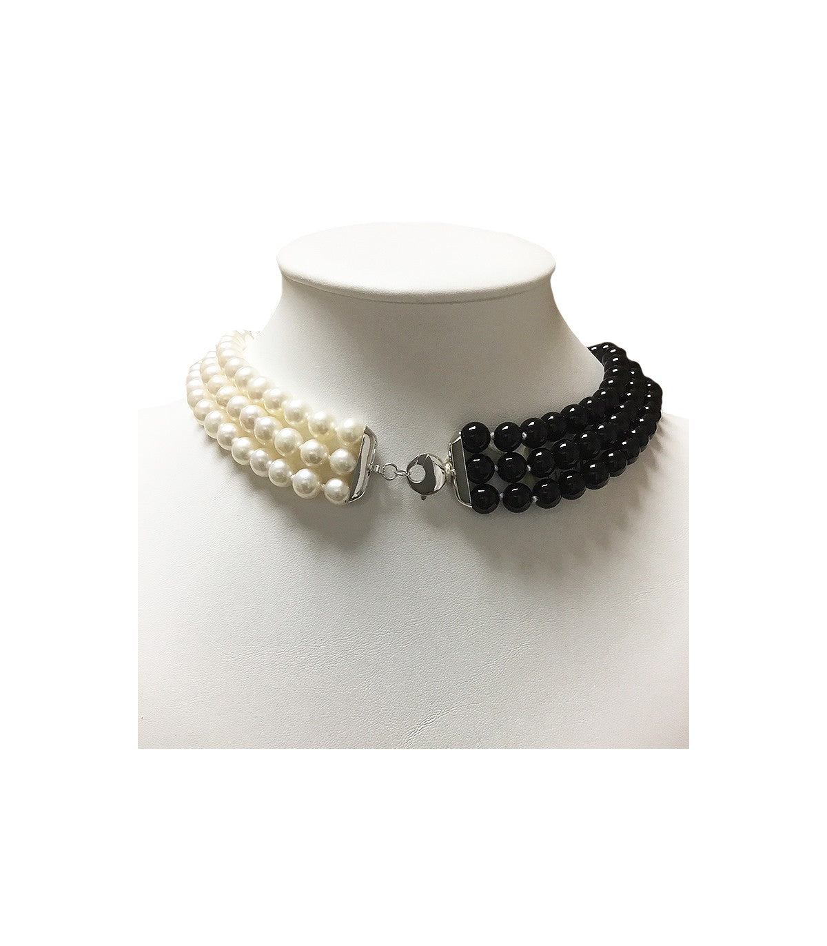 Collana oro bianco e perle - PCL1109
