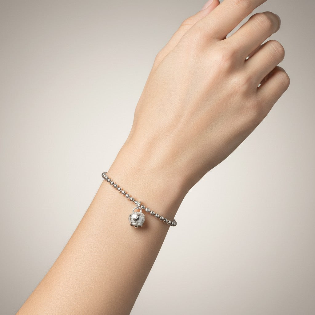 Bracciale elastico Chantecler in argento lucido - 37272