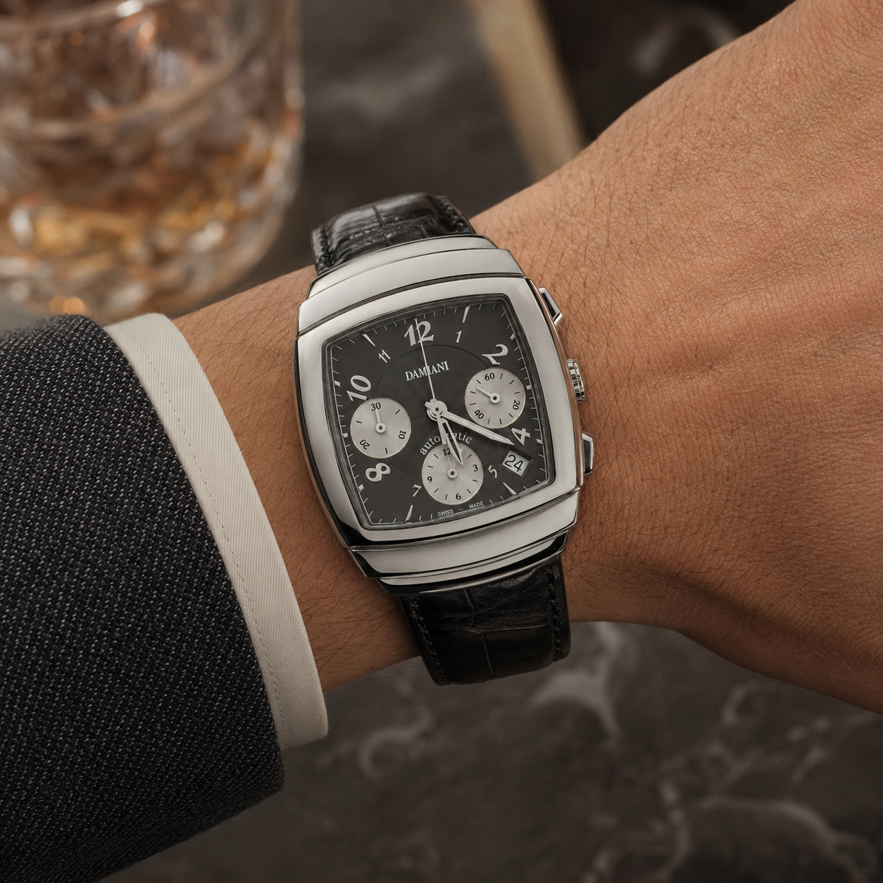 Orologio Damiani Ego Oversize - Cronografo Automatico Swiss Made — NOS con garanzia ufficiale, 36 × 48 mm - 30001299