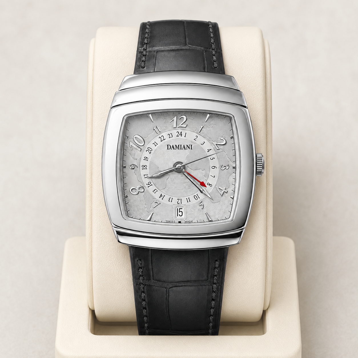 Orologio Damiani GMT — collezione EGO - 35 × 45 mm — Automatico Swiss Made 5 ATM — NOS con garanzia ufficiale - 30001303