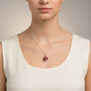 Ciondolo medio Chantecler in argento e smalto rosso perlato - 31759