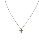 Girocollo oro bianco con pendente croce con diamanti, 0.68ct - 163OC01DW