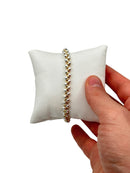 Armband mit silbernen Details und Ringen - SPBR551