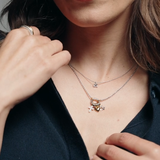 Collana TI SENTO MILANO punto luce in argento e zircone centrale - 34087ZI