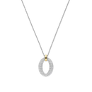 Collana TI SENTO MILANO in argento e zirconi binachi con pendente ovale - 34092ZY