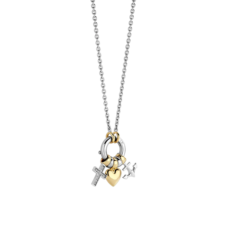 Collana TI SENTO MILANO in argento fede, speranza e carità - 34115ZY