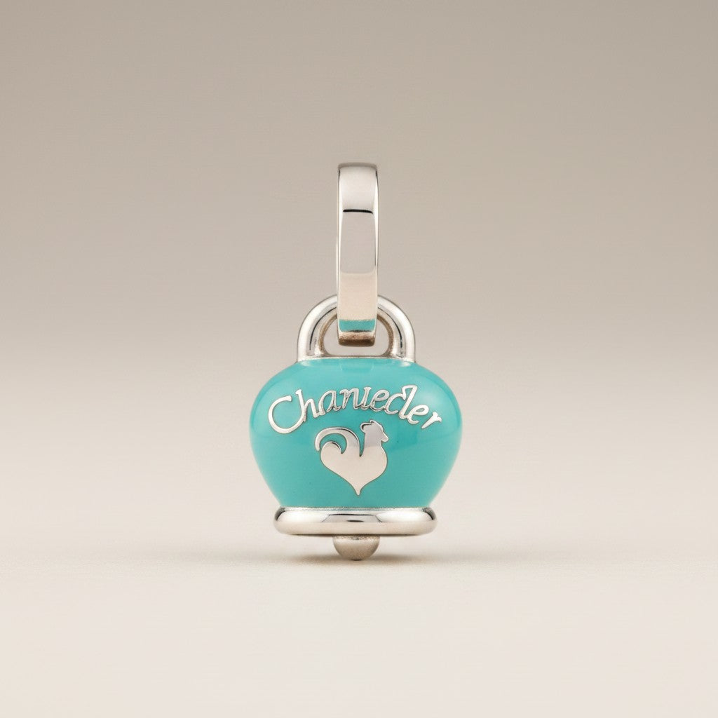 Ciondolo Chantecler Campanella piccolo in argento e smalto azzurro -38076