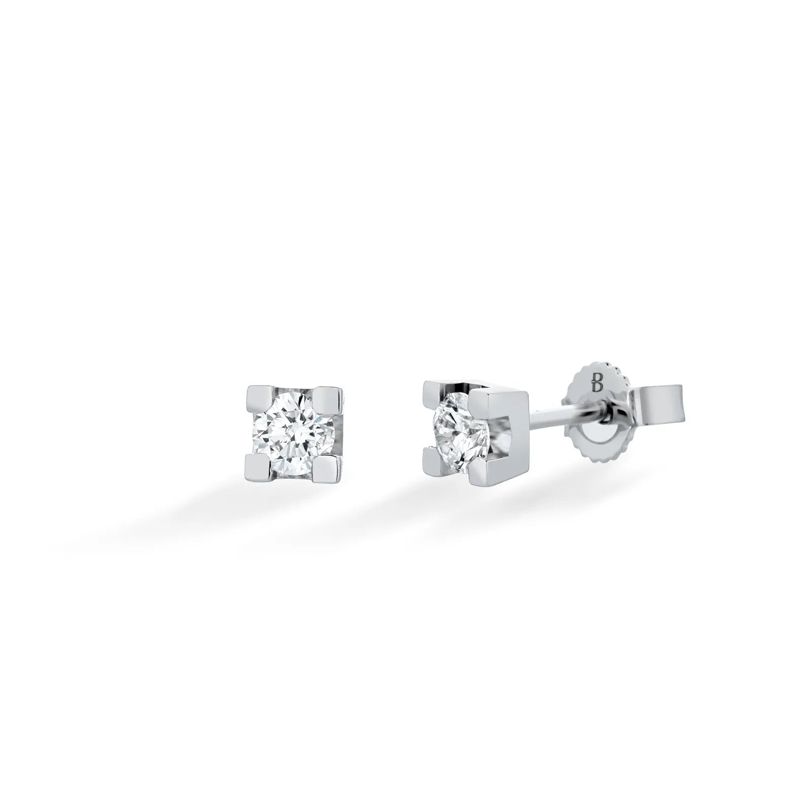Orecchini Punto luce Buonocore, collezione SPOT, in oro bianco 18kt e diamanti, 0.10ct - 382O01DW
