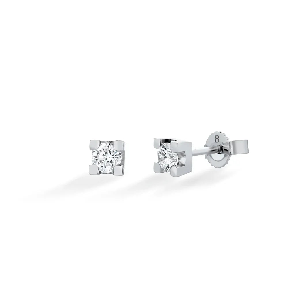 Orecchini Punto luce Buonocore, collezione SPOT, in oro bianco 18kt e diamanti, 0.20ct - 382O03DW
