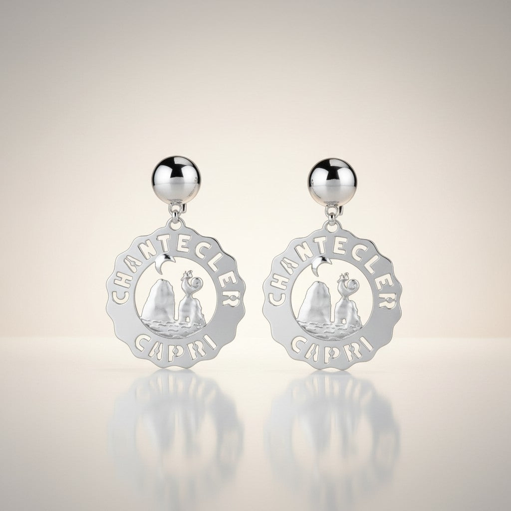 Et Voilà Logo-Ohrringe Silber – Cod. 38910