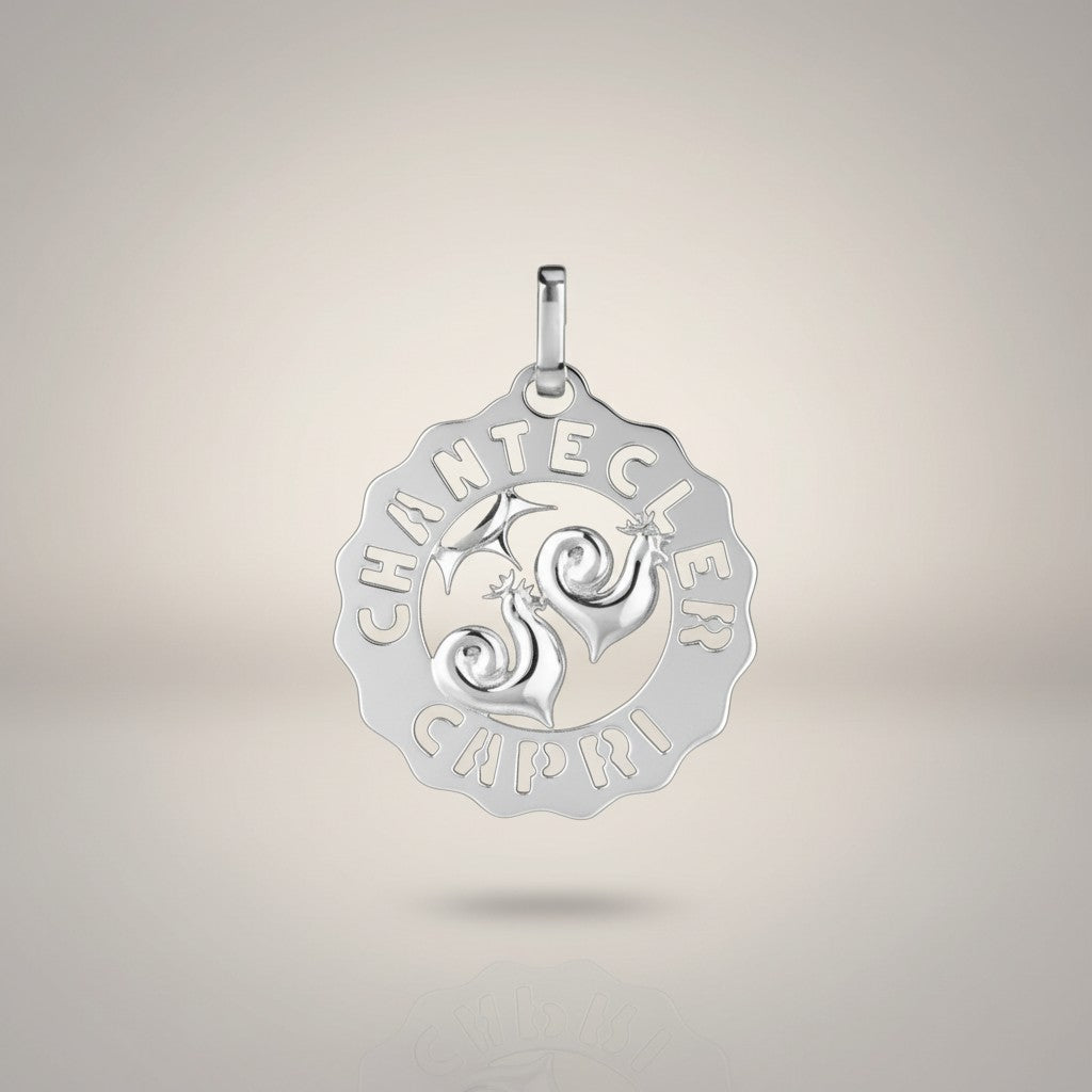 Ciondolo Chantecler Logo Galli e Sole piccolo in argento - Cod. 38913
