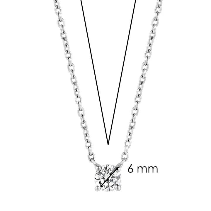 Collana TI SENTO MILANO punto luce in argento e zircone centrale - 3894ZI