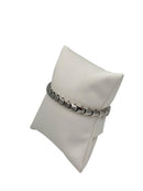Bracciale Barakà in argento 925, maglia snake e diamante nero sulla chiusura - BR233002