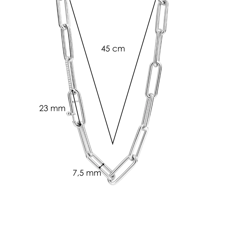 Silver chain necklace - 3937ZI