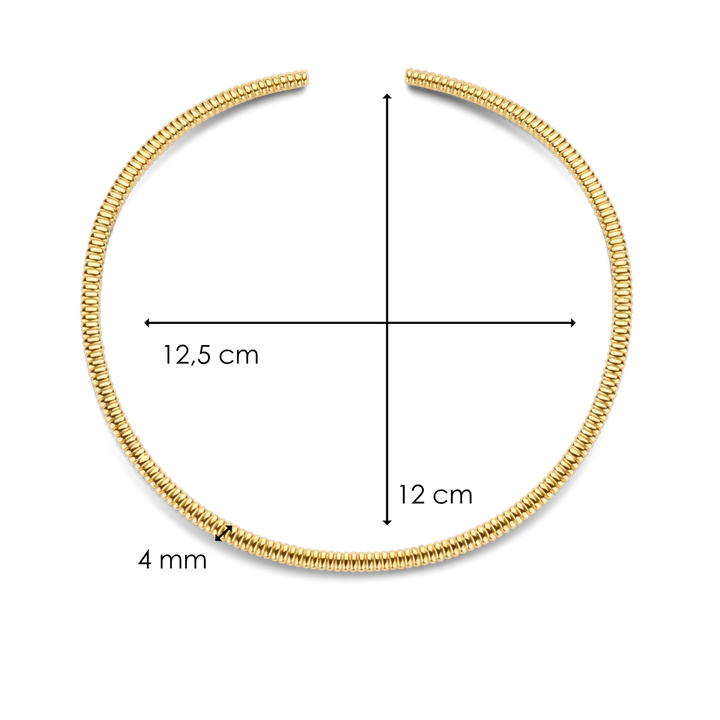 Collana Rigida - Choker In Ottone - Chiusura Regolabile