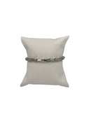 Bracciale Barakà in argento 925, maglia a catena, con diamante nero sulla chiusura - BR233022