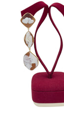 LUCEDEIMIEIOCCHI Monorecchino pendente 3 cammei naturali in argento dorato - LDMO 799 OR