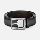 Gray leather belt 35 mm - 131191