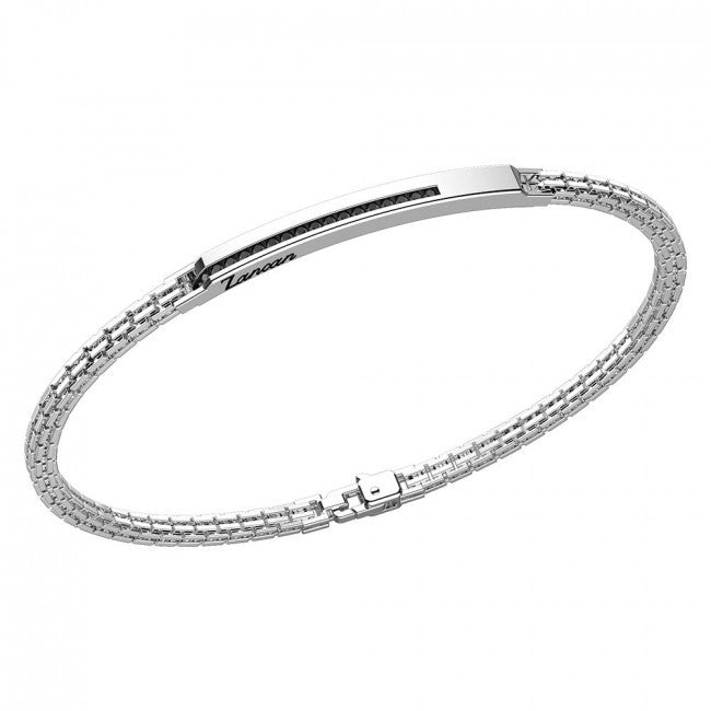 Insignia 925 - Zancan bracelet in silver with black stones - ESB083