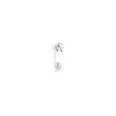 LE PERLE - CHILD SINGLE EARRING WHITE GOLD, PEARL AND DIAMOND - LBB810