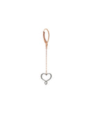 BOUCLE D'OREILLE PENDANTE 18KT COEUR POUSSIÈRE DIAMANT CHROME - ORPOW7MK