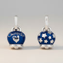 Ciondolo Chantecler campanella media in argento e smalto blu perlato - 31760