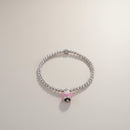 Bracciale elastico Chantecler Campanelle in Argento e smalto rosa - 41890