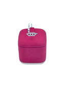 Diana - Anello Triogy in Oro Bianco 18kt, 3 Rubini e giro di diamanti - AN DIANA 30-3 RU