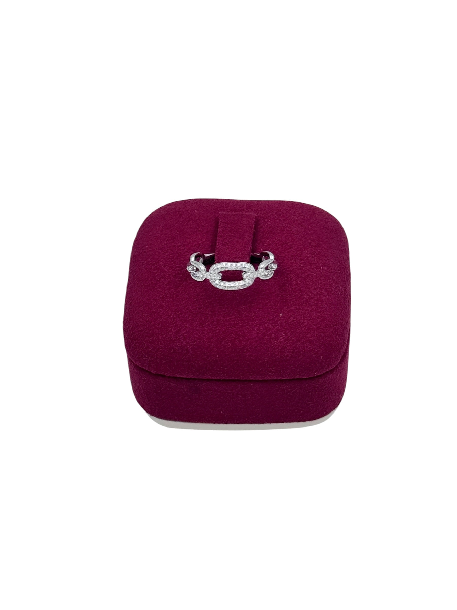 ANELLO a catena GIORGIO VISCONTI IN ORO BIANCO 18kt E DIAMANTI, 0.15ct - ABX17389