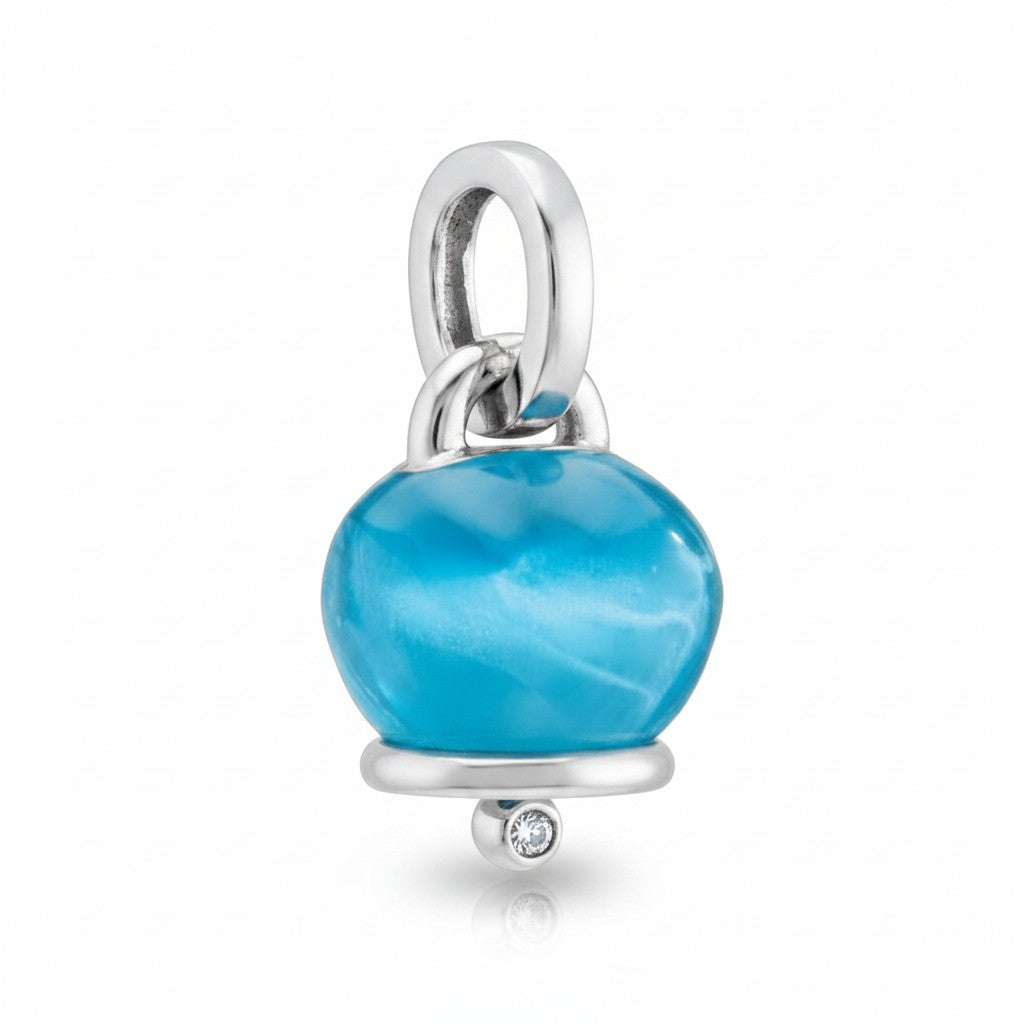 Ciondolo Chantecler Campanella medio in argento, color topazio azzurro - 43003