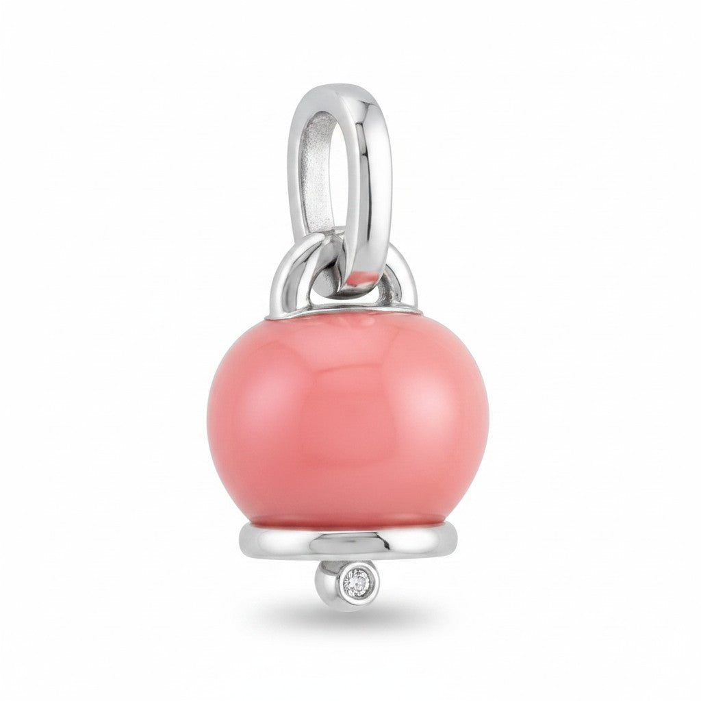 Ciondolo Chantecler Campanella medio in argento, color quarzo rosa - 43005