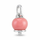 Ciondolo Chantecler Campanella medio in argento, color quarzo rosa - 43005