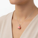 Ciondolo Chantecler Campanella medio in argento, color quarzo rosa - 43005