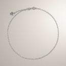 Catena corta 39-42cm maglia rettangolare in argento con logo Chantecler - 43009