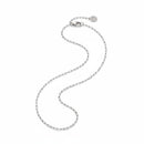 Medium chain 52-55cm rectangular link in silver with Chantecler logo - Cod. 43010